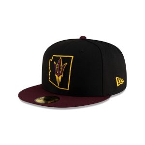 Arizona State Sun Devils Black Maroon 59FIFTY Fitted
