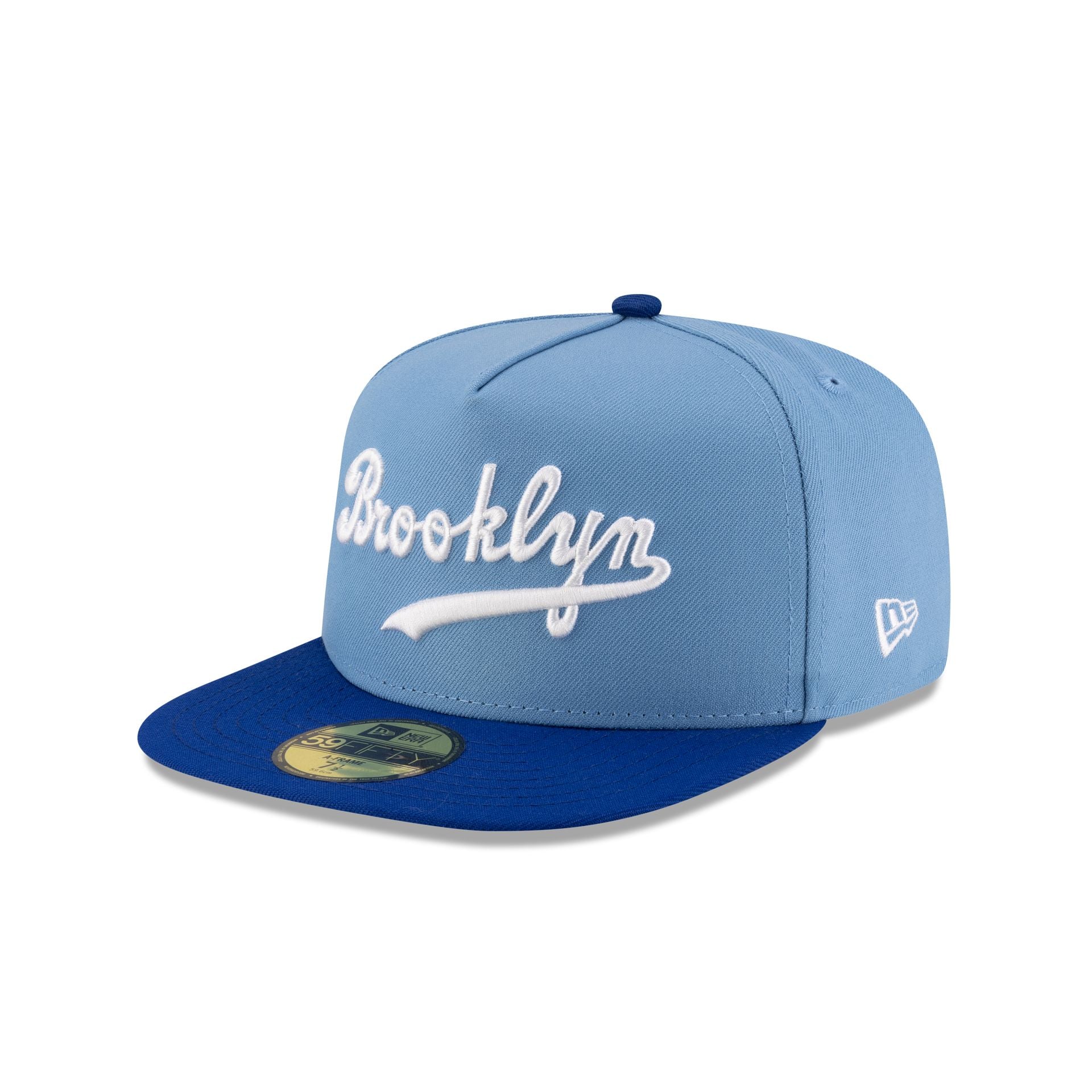 Just Caps Sky Blue Brooklyn Dodgers 59FIFTY A-Frame Fitted Hat - Image 3