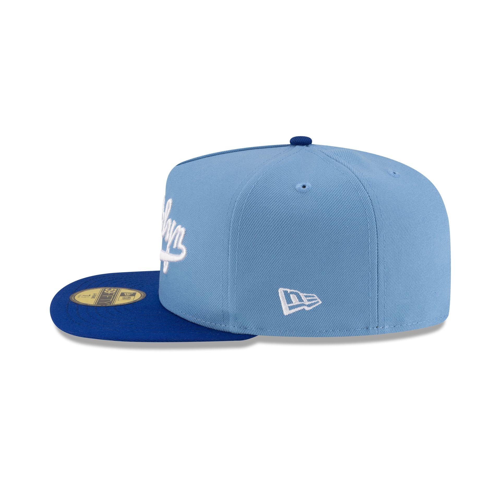 Just Caps Sky Blue Brooklyn Dodgers 59FIFTY A-Frame Fitted Hat - Image 5