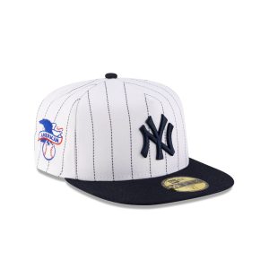 Just Caps League Sidepatch Pinstripe New York Yankees 59FIFTY A-Frame Fitted Hat