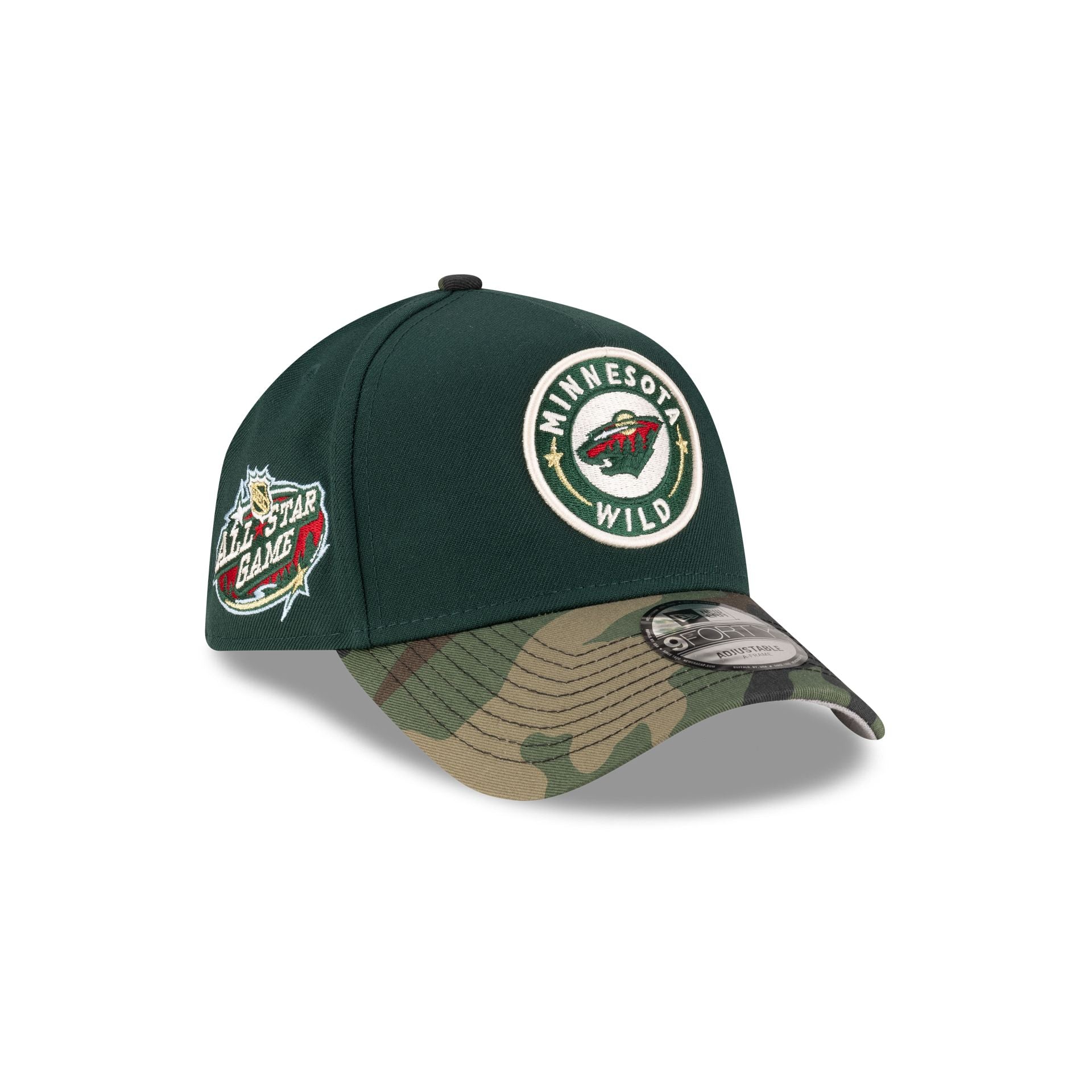 Minnesota Wild Camo Visor 9FORTY A-Frame Snapback Hat