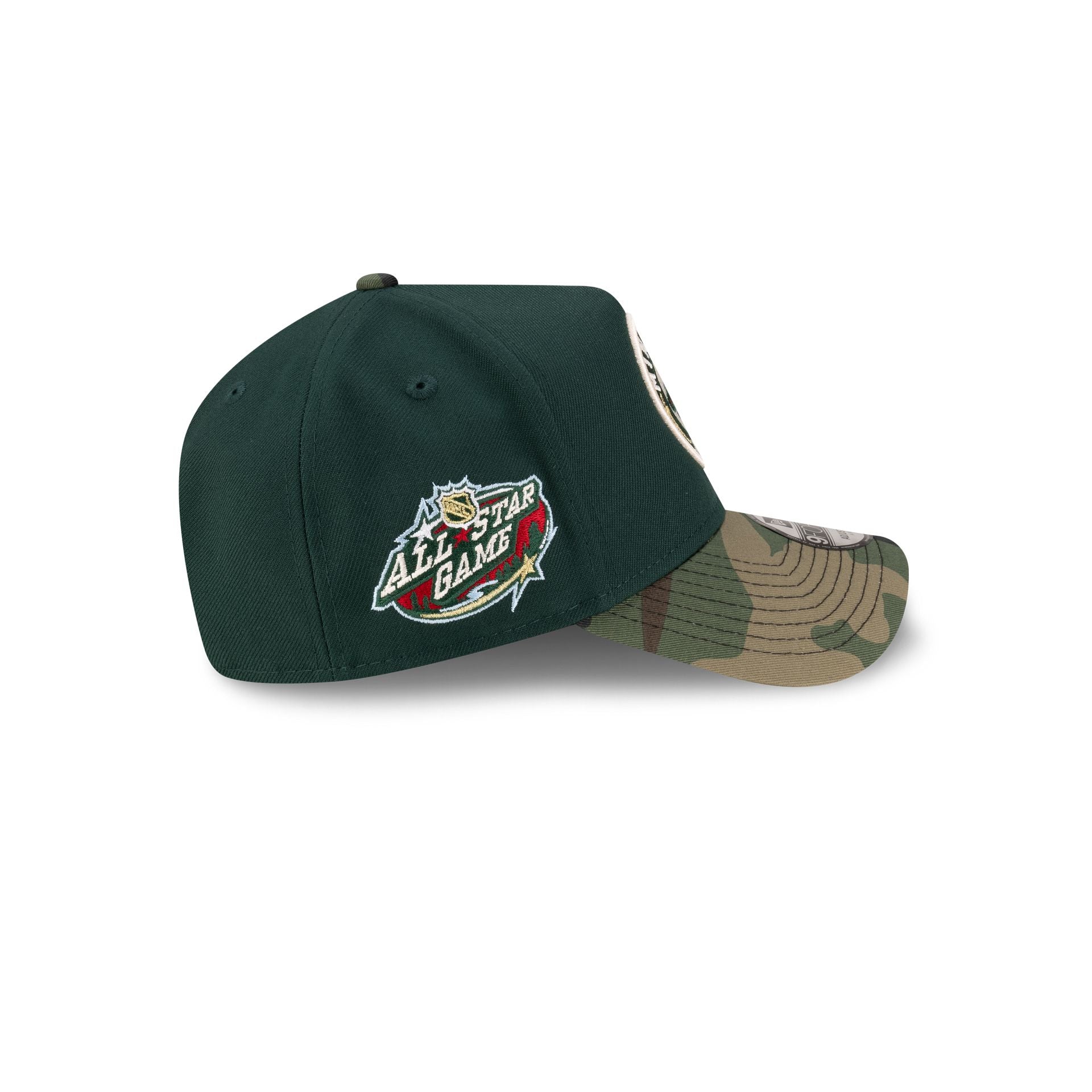 Minnesota Wild Camo Visor 9FORTY A-Frame Snapback Hat - Image 4