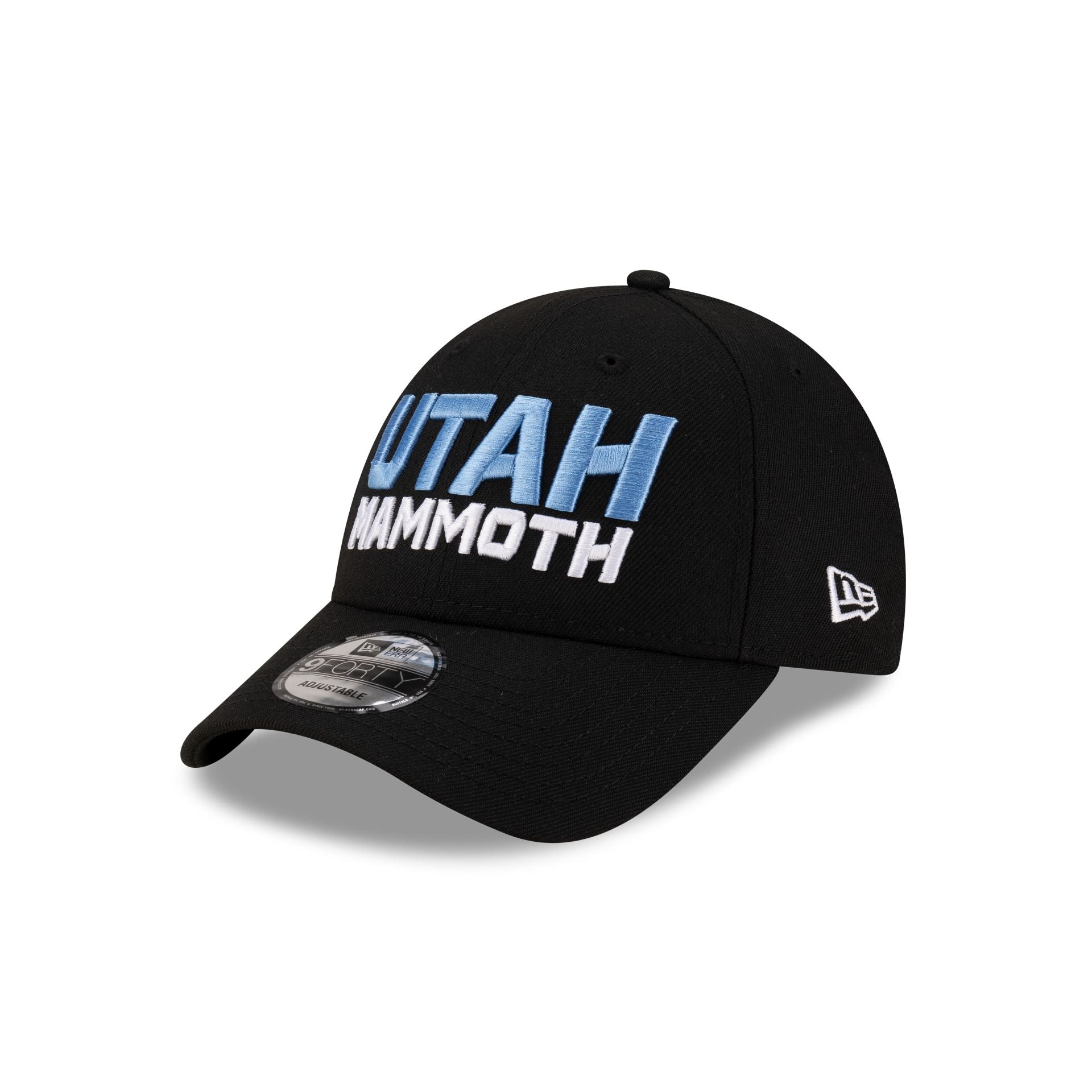 Utah Mammoth Black Stack 9FORTY Snapback Hat
