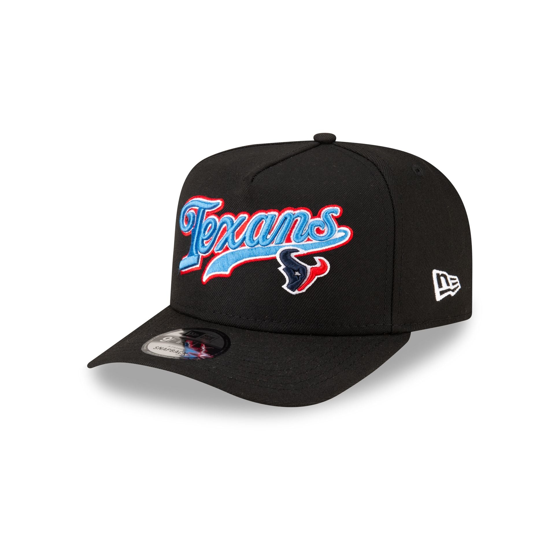 Born x Raised x Houston Texans Script Black 9FIFTY A-Frame Snapback Hat