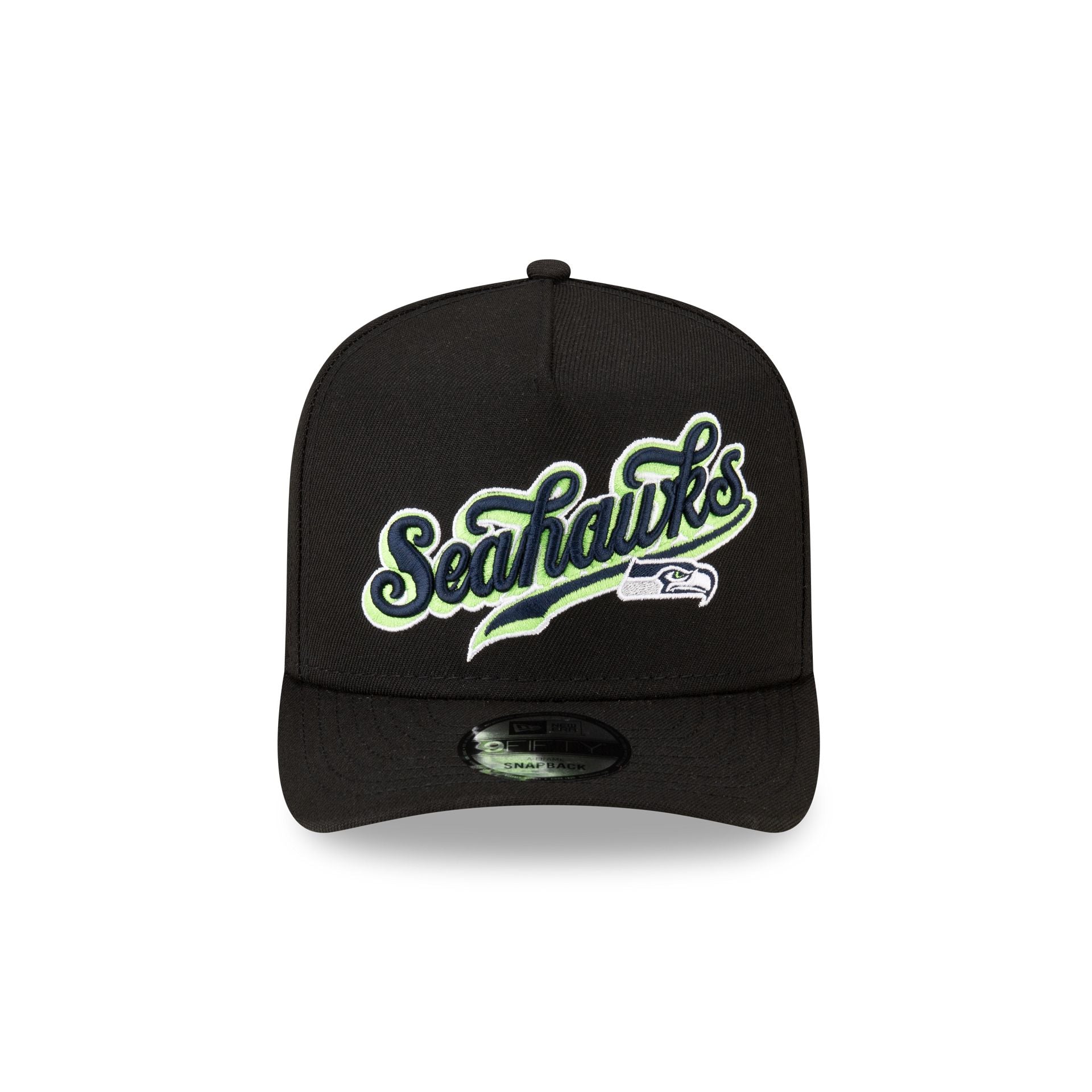 Born x Raised x Seattle Seahawks Script Black 9FIFTY A-Frame Snapback Hat - Image 2