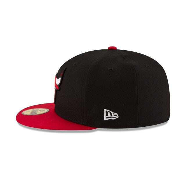 Chicago Bulls 2Tone Black 59FIFTY Fitted Hat - Image 5
