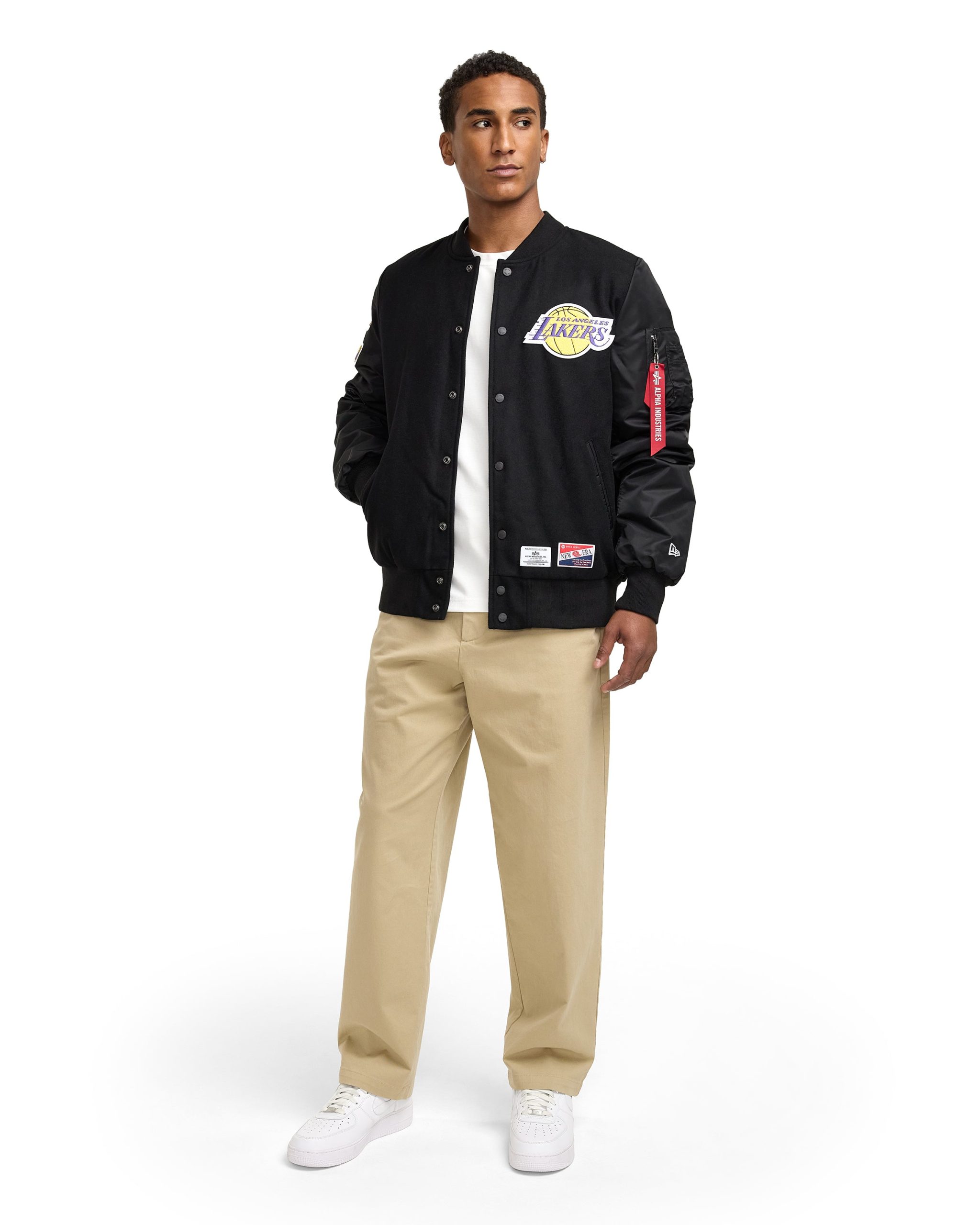 Alpha Industries x Los Angeles Lakers MA-1 Wool Varsity Jacket - Image 6