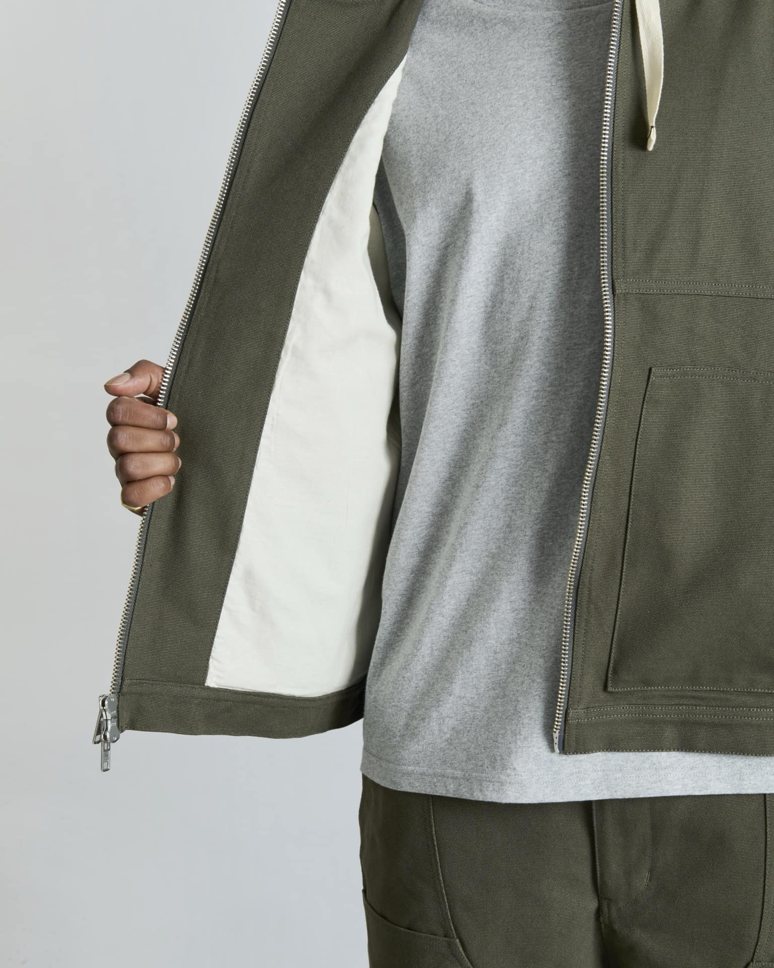 Forge Dusty Charcoal Hooded Work Jacket - Image 5